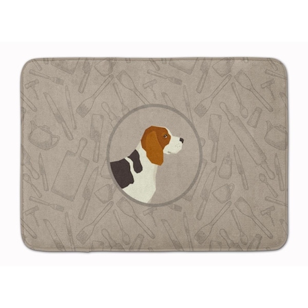 Carolines Treasures Beagle in the Kitchen Machine Washable Memory Foam Mat CK2166RUG